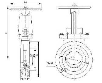 手動刀型閘閥PZ73H/Y