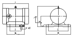 JZO振動(dòng)電機(jī)安裝圖