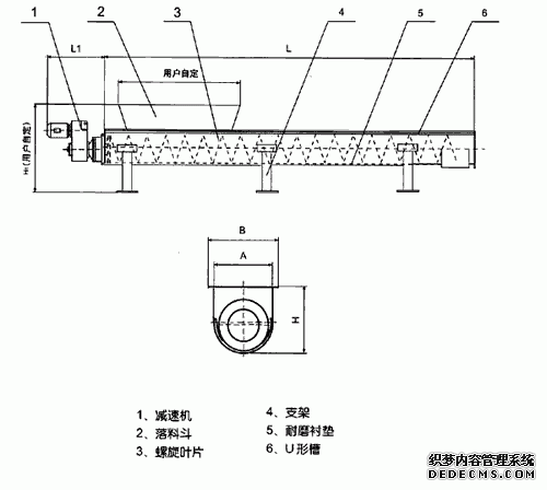 LS型螺旋輸送機(jī)安裝示意圖